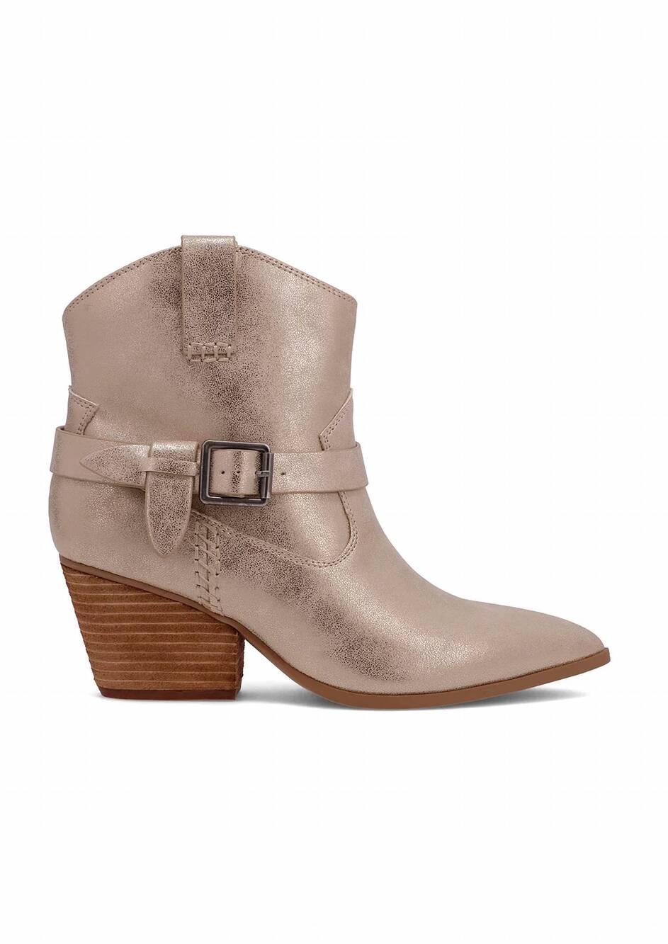NEW MIA women's clement pointed toe western boots in gold